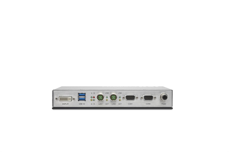 <p> The new Railway Computer RSL Compact 8 was systematically developed for rolling stock applications. For the GBit-x coded LAN interface and the power supply, Syslogic chose threaded M12 connector plugs. </p>